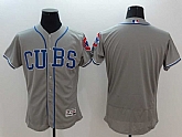 Chicago Cubs Customized Men's Gray Flexbase Collection Stitched Baseball Jersey,baseball caps,new era cap wholesale,wholesale hats